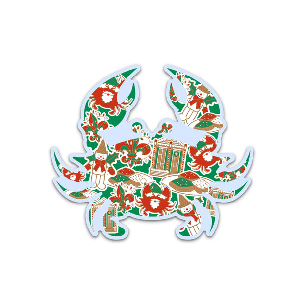 Christmas Claws Crab Sticker