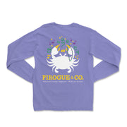 Mardi Gras Crab Long Sleeve | Purple