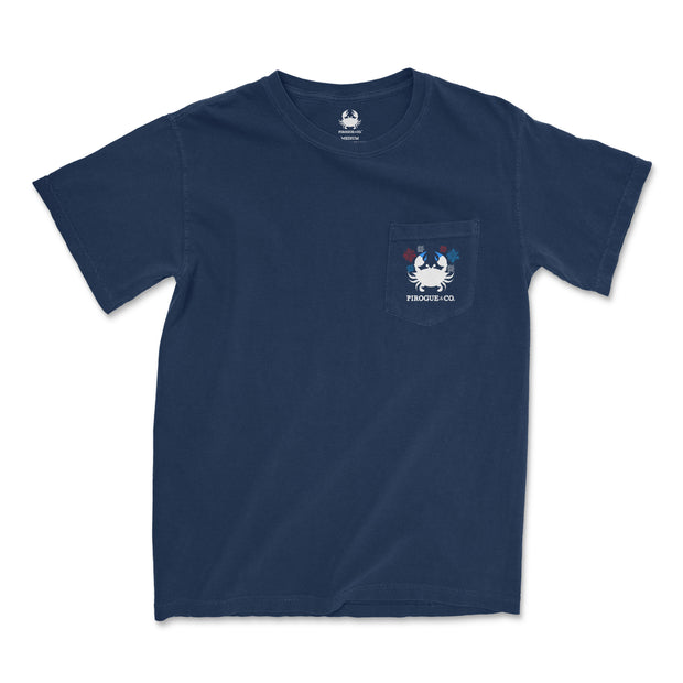 Red White & Blue Crab Tee