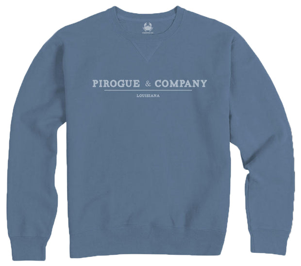 Pirogue & Company Crewneck | Steel Blue